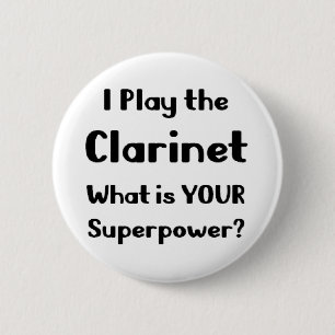 Badge Rond 5 Cm clarinette