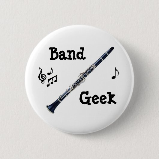 Badge Rond 5 Cm Clarinette (Devant)
