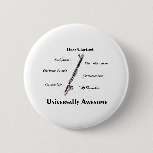 Badge Rond 5 Cm Clarinette basse