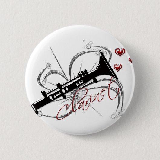 Badge Rond 5 Cm Clarinette d'amour (Devant)