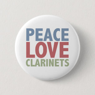 Badge Rond 5 Cm Clarinettes d'amour de paix