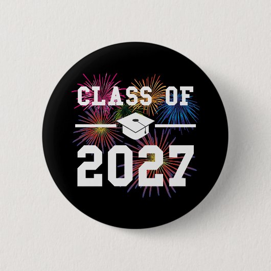 Badge Rond 5 Cm Class Of 2027 Senior Year (Devant)