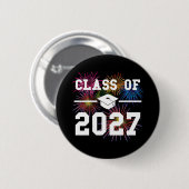 Badge Rond 5 Cm Class Of 2027 Senior Year (Devant & derrière)