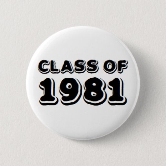 Badge Rond 5 Cm classe de 1981 (Devant)
