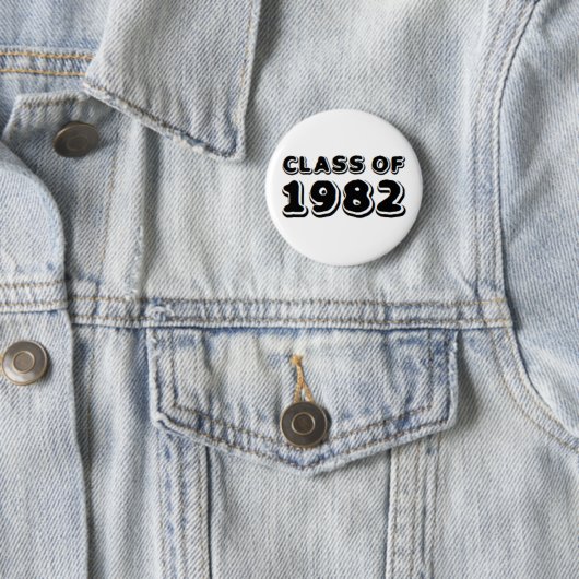 Badge Rond 5 Cm classe de 1982 (En situation)