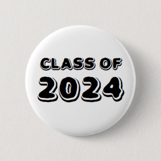 Badge Rond 5 Cm classe de 2024 (Devant)