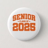 Badge Rond 5 Cm Classe de 2025 Lycée Graduation Senior 2025 (Devant)