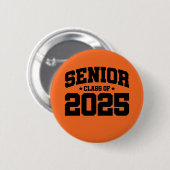 Badge Rond 5 Cm Classe de 2025 Lycée Graduation Senior 2025 (Devant & derrière)
