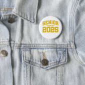 Badge Rond 5 Cm Classe de 2025 Lycée Graduation Senior 2025 (En situation)