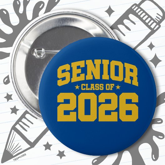 Badge Rond 5 Cm Classe de 2026 Lycée Graduation Senior 2026