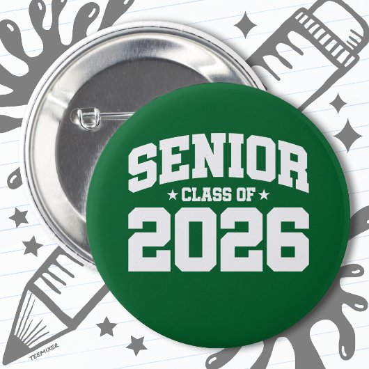Badge Rond 5 Cm Classe de 2026 Lycée Graduation Senior 2026