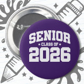 Badge Rond 5 Cm Classe de 2026 Lycée Graduation Senior 2026