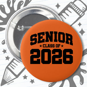 Badge Rond 5 Cm Classe de 2026 Lycée Graduation Senior 2026