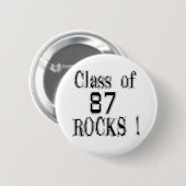 Badge Rond 5 Cm Classe de '87 roches ! Bouton (Devant & derrière)