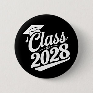 Badge Rond 5 Cm Classe De Diplômés De 2028 Fier
