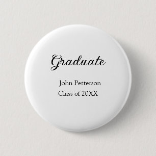 Badge Rond 5 Cm Classe de fin d'études de 20XX simple graduation m