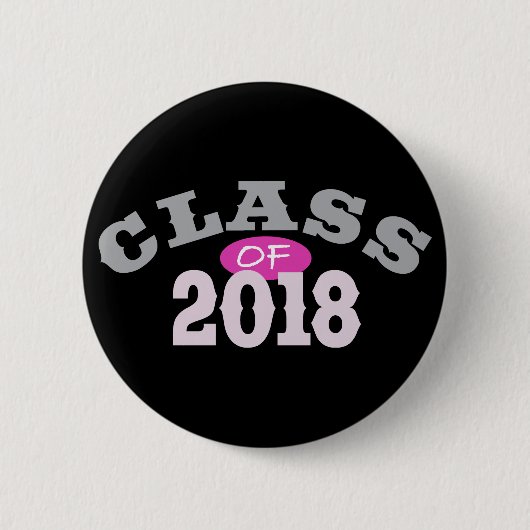 Badge Rond 5 Cm Classe du rose 2018 (Devant)