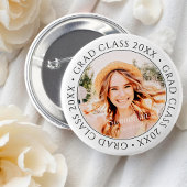 Badge Rond 5 Cm Classe Grad de 20XX moderne simple photo personnal