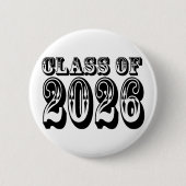 Badge Rond 5 Cm Classe Ouest de 2026 Graduation (Devant)