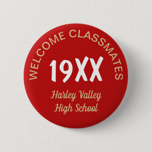 Badge Rond 5 Cm Classe Reunion fun ! Bouton Réunion personnalisée