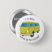 Badge Rond 5 Cm Classic lime green van cartoon (Devant & derrière)