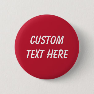 Badge Rond 5 Cm Classic solide Vrai rouge