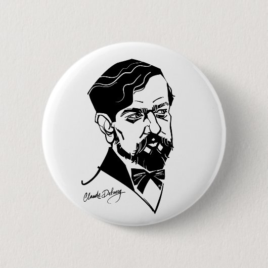 Badge Rond 5 Cm Claude Debussy (Devant)