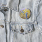 Badge Rond 5 Cm Claude Monet - Agapanthus (En situation)