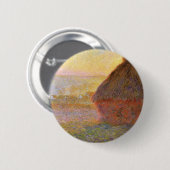 Badge Rond 5 Cm Claude Monet Impressionniste Peinture Graystaks I (Devant & derrière)