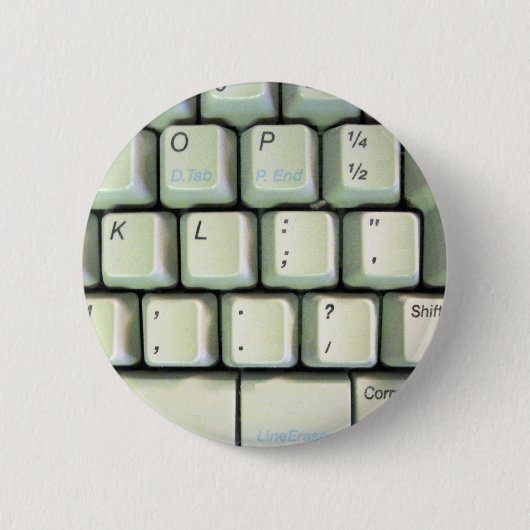 Badge Rond 5 Cm Clavier de machine à écrire (Devant)