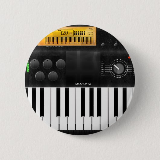 Badge Rond 5 Cm Clavier électronique (Devant)
