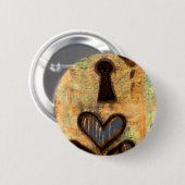 Badge Rond 5 Cm Clavier et coeur (Devant & derrière)