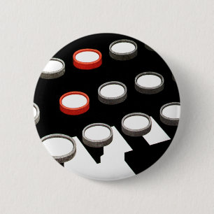 Badge Rond 5 Cm Clavier pour machine à écrire vintage