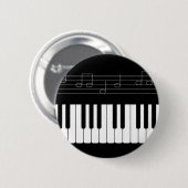 Badge Rond 5 Cm Clavier pour piano (Devant & derrière)