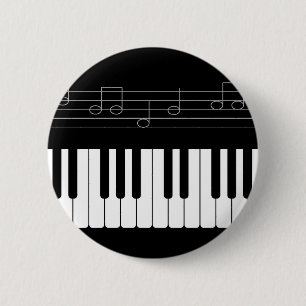Badge Rond 5 Cm Clavier pour piano