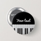 Badge Rond 5 Cm Clavier pour piano (Devant & derrière)