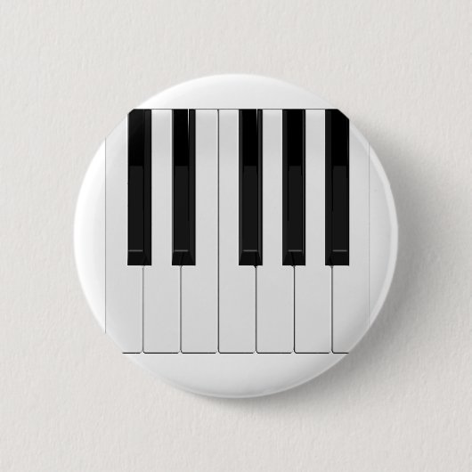 Badge Rond 5 Cm Clavier / Touches de piano : (Devant)