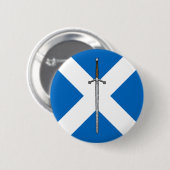 Badge Rond 5 Cm Claymore et Saltire (Devant & derrière)