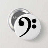 Badge Rond 5 Cm Clé de Fa (Devant & derrière)
