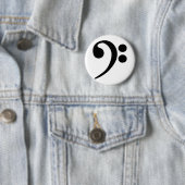 Badge Rond 5 Cm Clé de Fa (En situation)