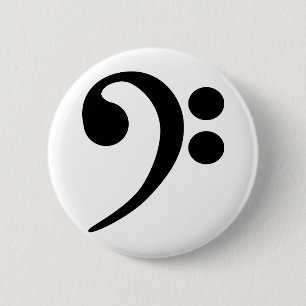 Badge Rond 5 Cm Clé de Fa
