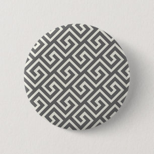 Badge Rond 5 Cm Clé grecque classique Carré Motif Swirl