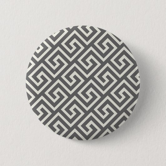 Badge Rond 5 Cm Clé grecque classique Carré Motif Swirl (Devant)