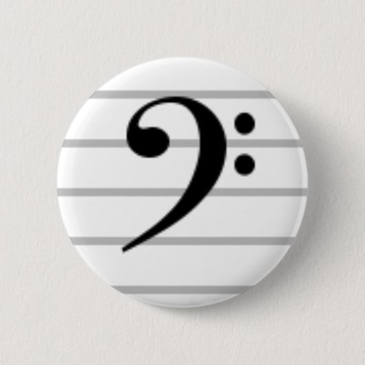 Badge Rond 5 Cm Clef basse (Devant)