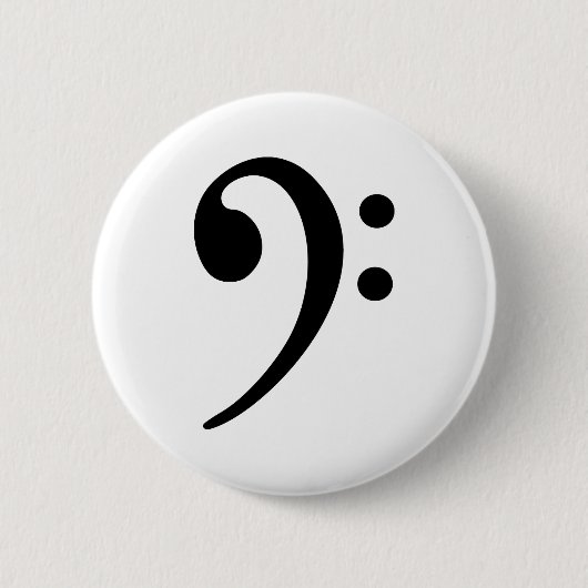 Badge Rond 5 Cm Clef basse (Devant)