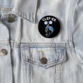 Badge Rond 5 Cm Clef er Funny Music Pun Dark BG (En situation)