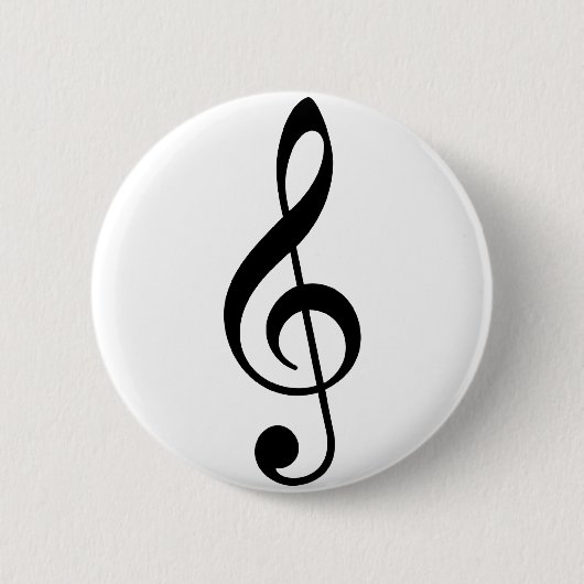 Badge Rond 5 Cm Clef triple (Devant)