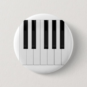 Badge Rond 5 Cm Clés clavier / piano: