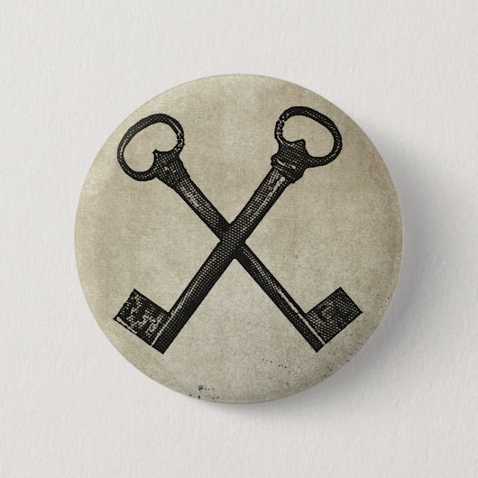 Badge Rond 5 Cm Clés croisées (Devant)