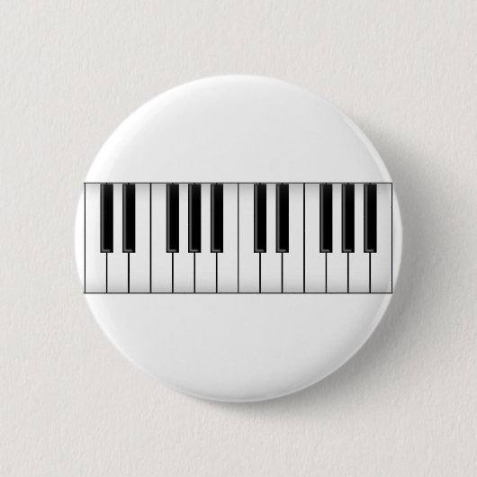 Badge Rond 5 Cm Clés de clavier/piano : (Devant)